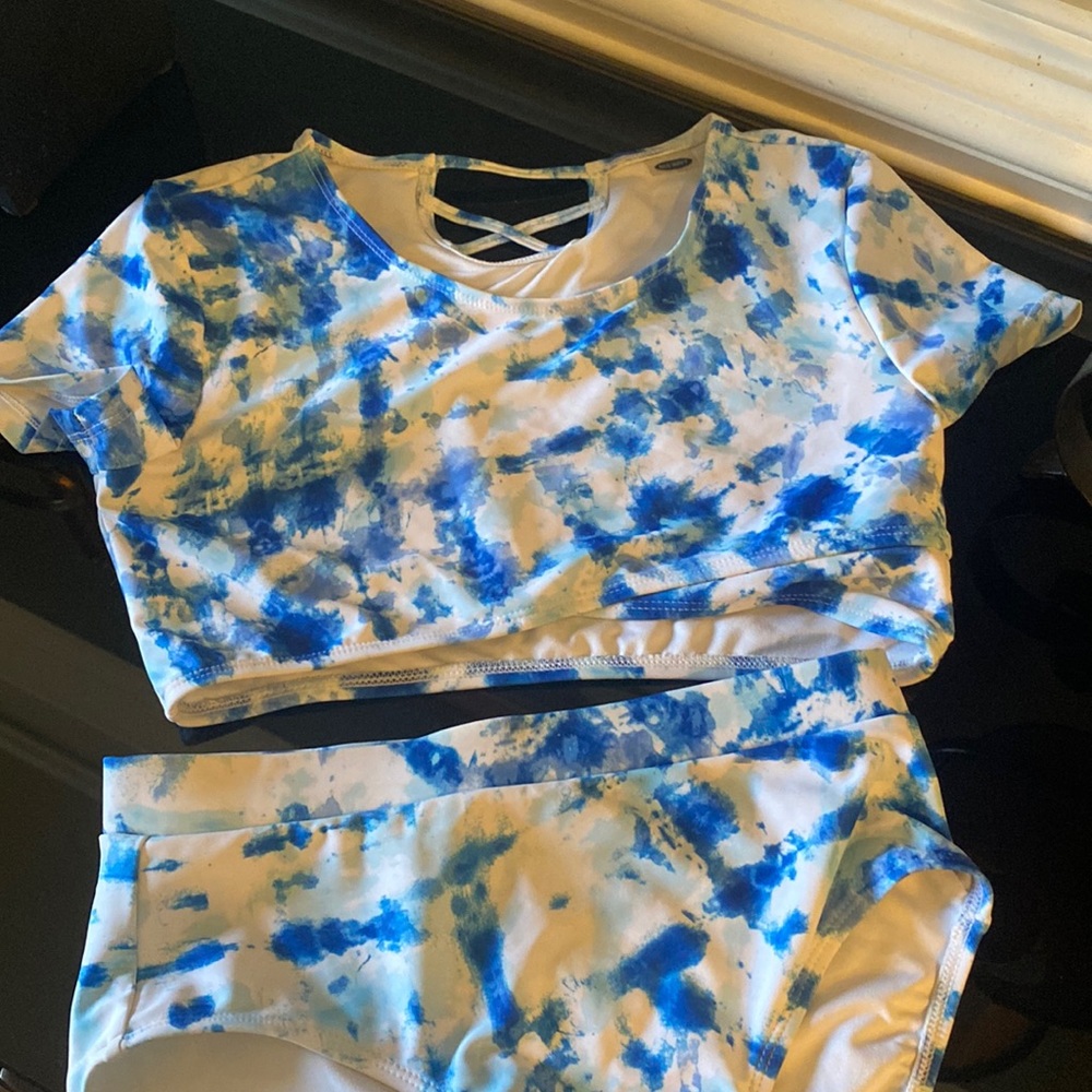 Girls two piece bathing suit size large